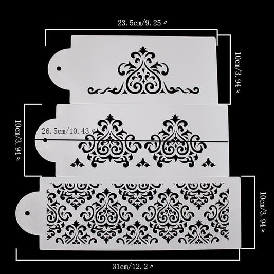 DIY 3-piece fondant hollow template