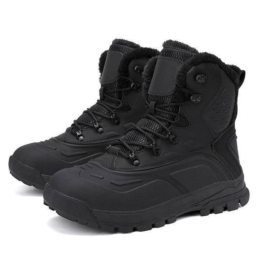 Fleece-lined Warm Plus Size High-top Men's Boots
