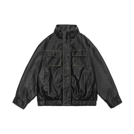 American Retro Biker's Leather Loose