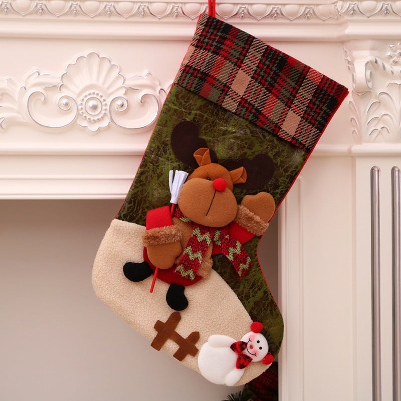 Santa Christmas Stocking Gift Bag