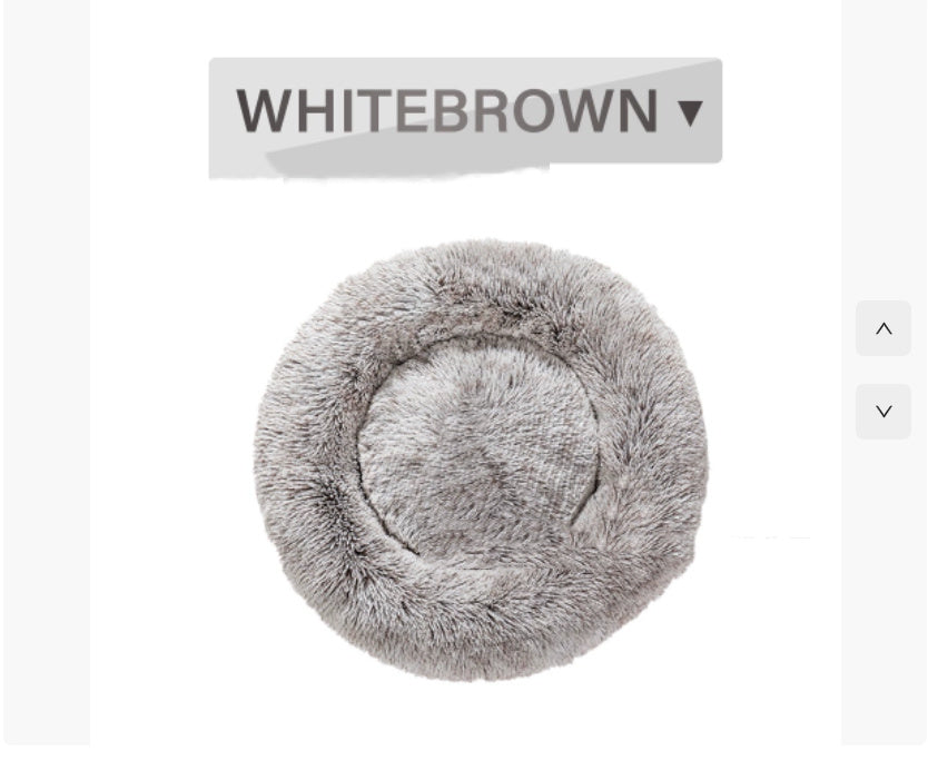 Round Long-Plush Pet Cushion Bed
