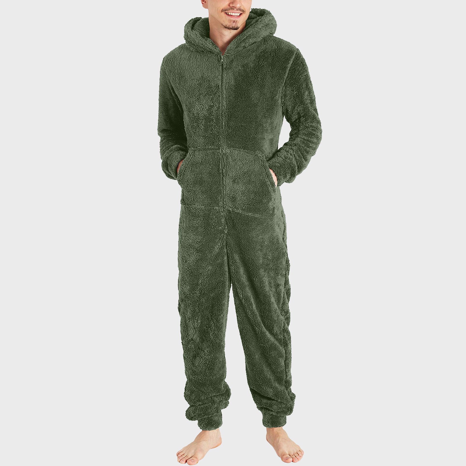 Men's Thermal Plush Pajama Jumpsuit