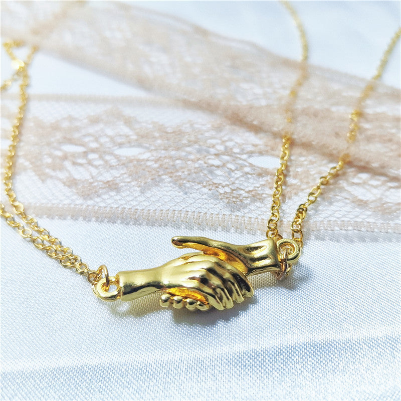 Magnetic Handshake Couples Necklace