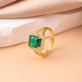 High-end Retro Emerald Luxury Colored Gems Ring