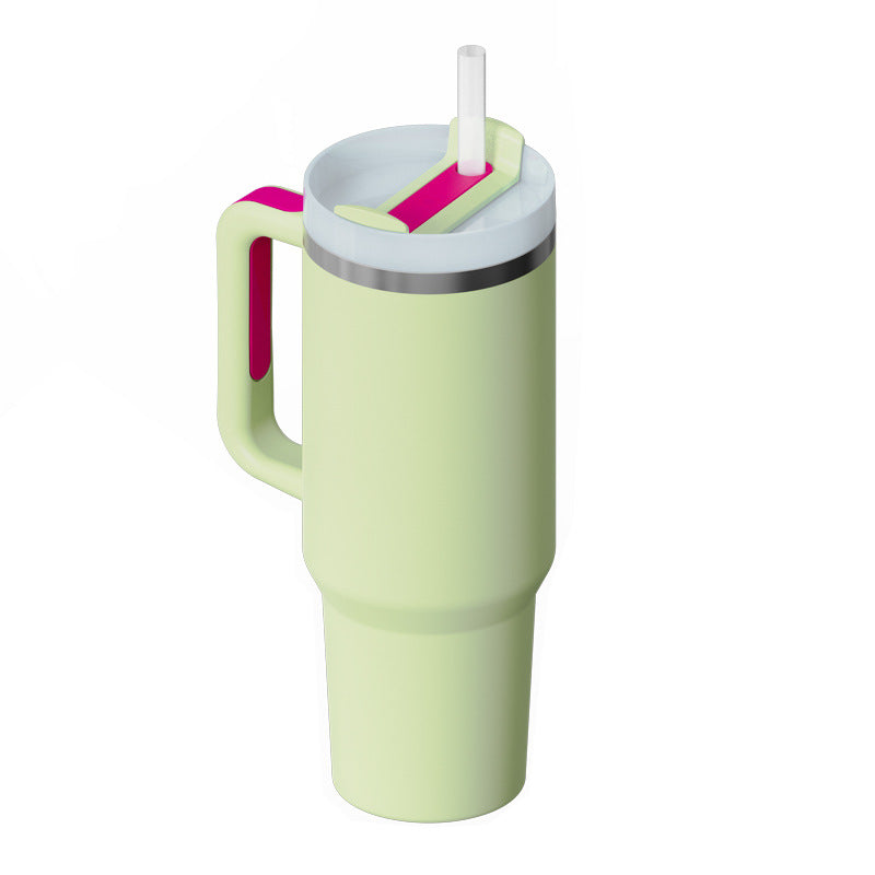 40oz Insulated Tumbler with Handle and Straw