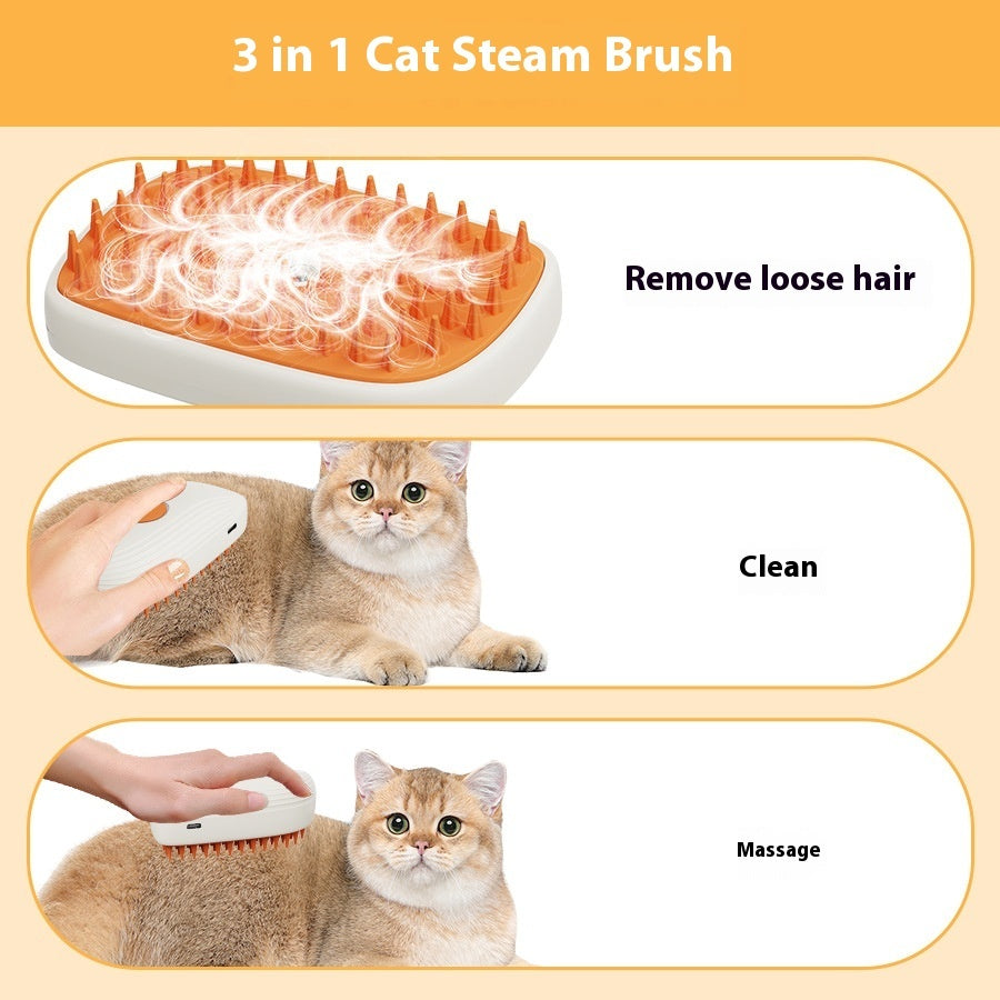 USB-Rechargeable Pet Steam Comb