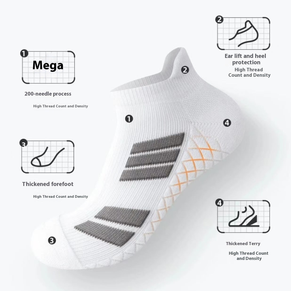 Men's Cushioned Sports Socks
