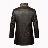 Men's Leather Extended Plus Size Men's PU Leather Coat