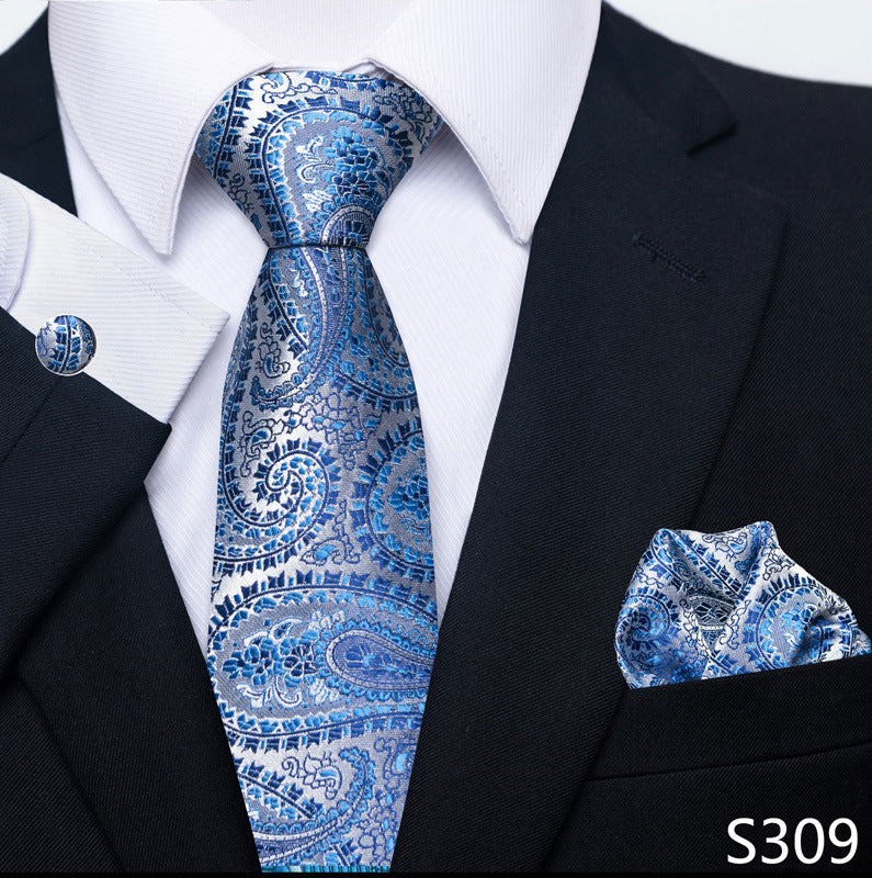 Men's Tie, Scarf & Cuff Buckle Set