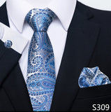 Men's Creative All-match Business Formal Wear Tie Scarf Cuff Buckle Set