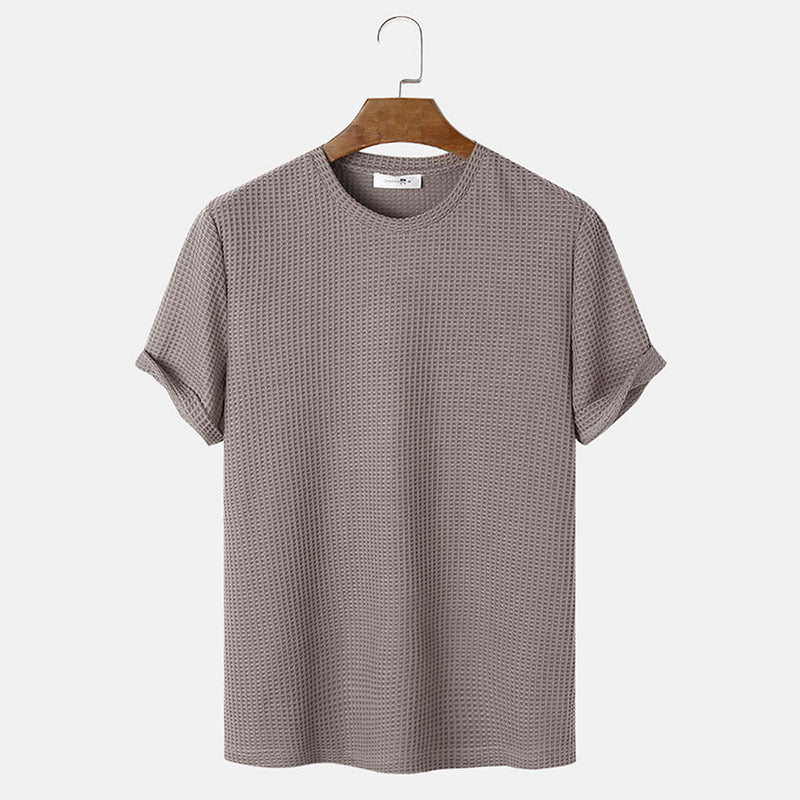 Men's Solid Color Crew Neck Tee