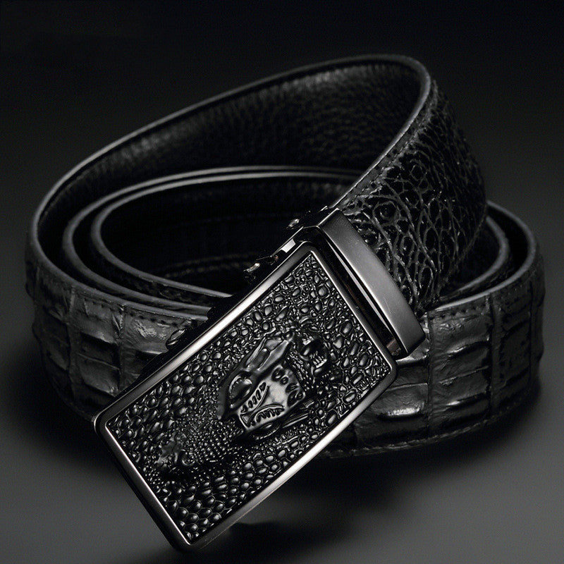 Men's Cowhide Automatic-Buckle Belt