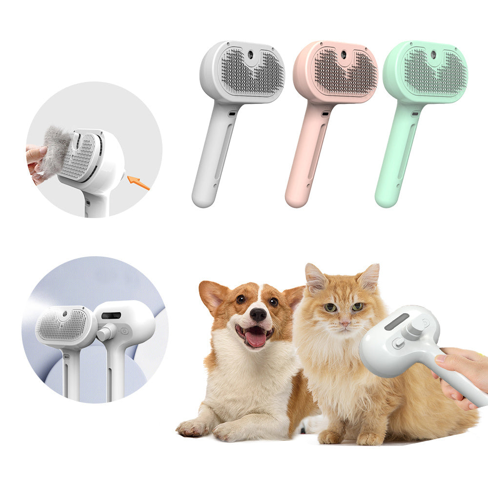 Self-Cleaning Pet Slicker Brush with Mister
