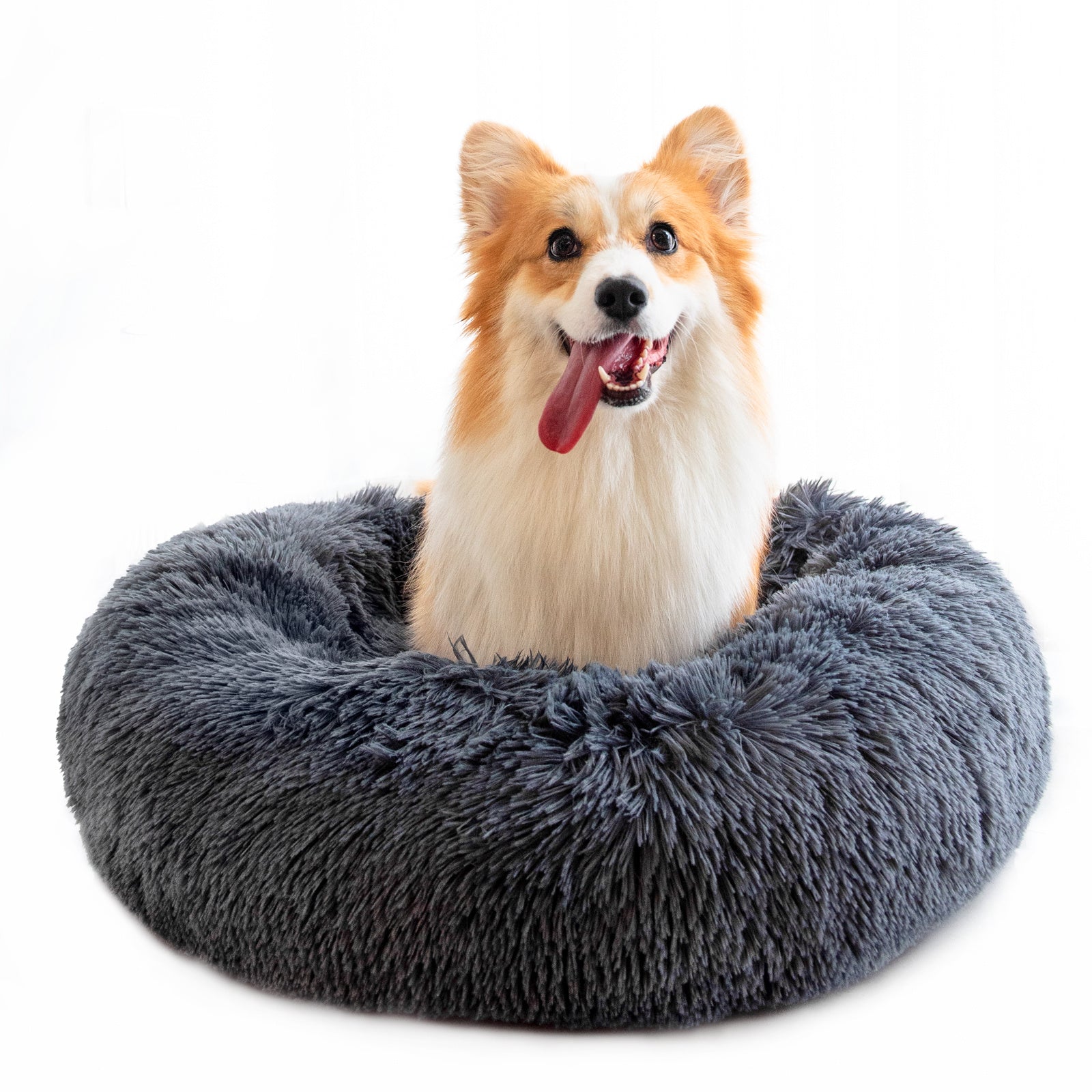 Plush Donut Calming Pet Bed