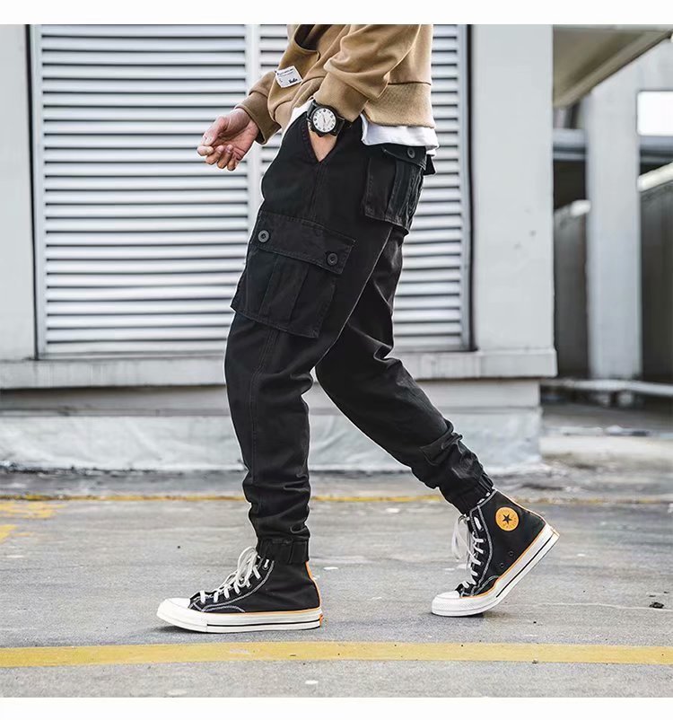Men's Cropped Multi-Pocket Cargo Pants