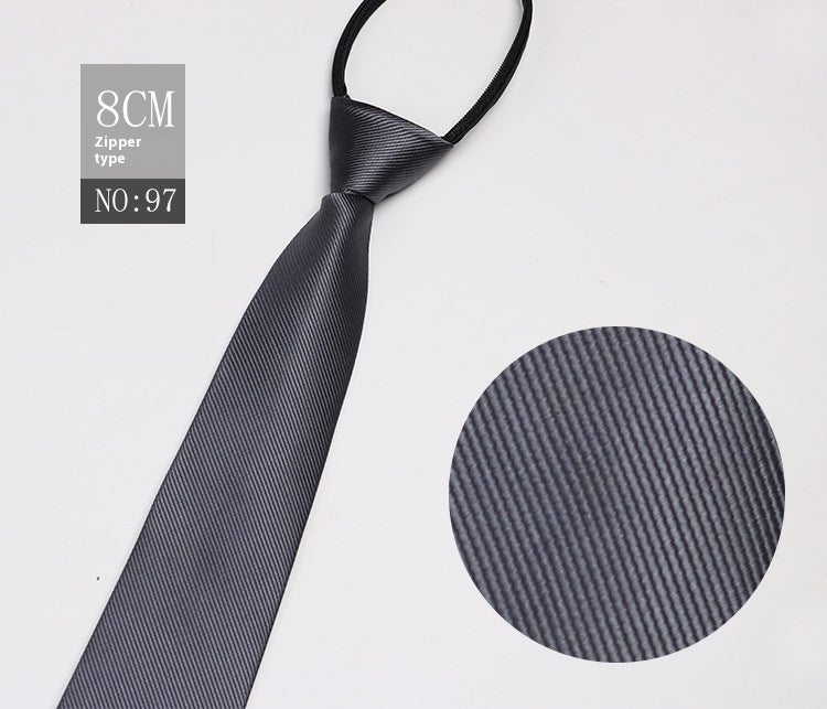 Men's Zip-Tie Striped Necktie
