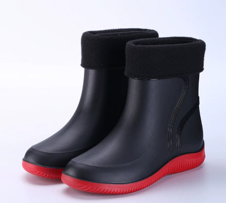 Men's Mid-Top Waterproof Rain Boots