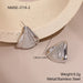 steel color triangle earrings
