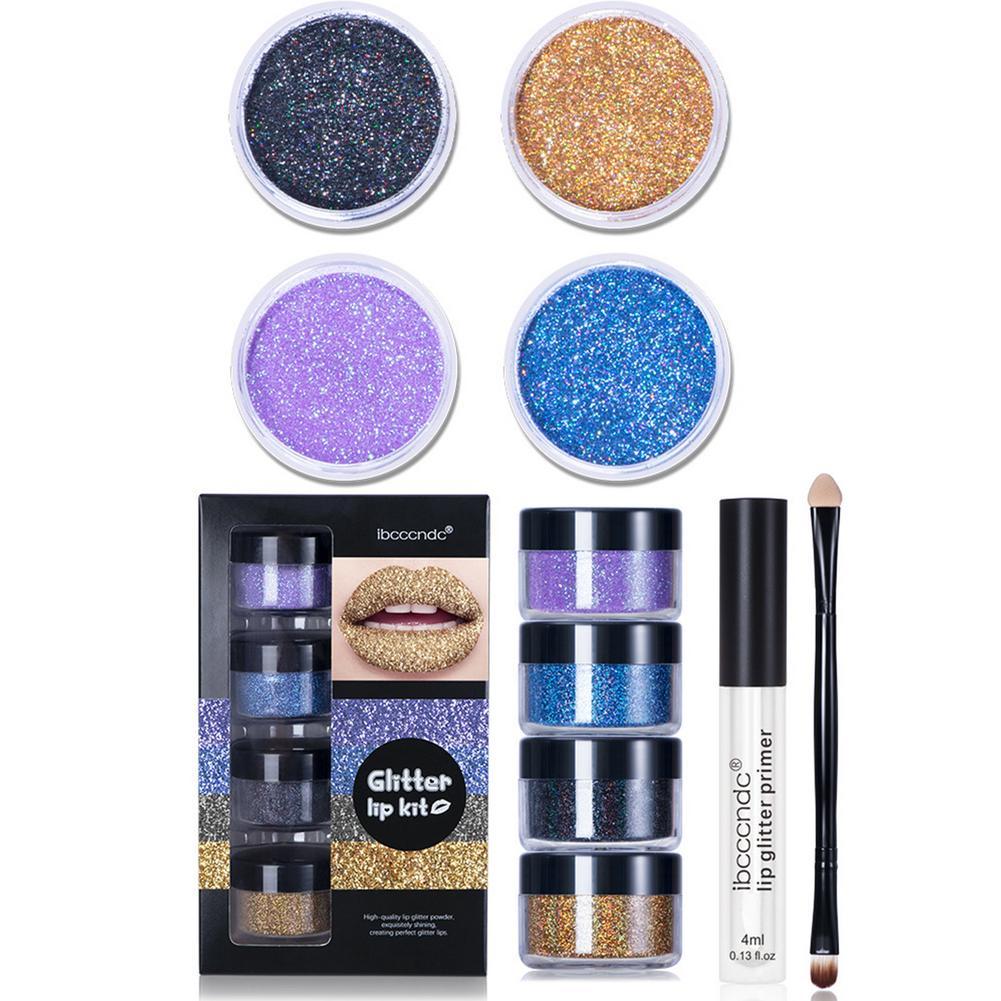 Glitter Lip Gloss Kit with Primer