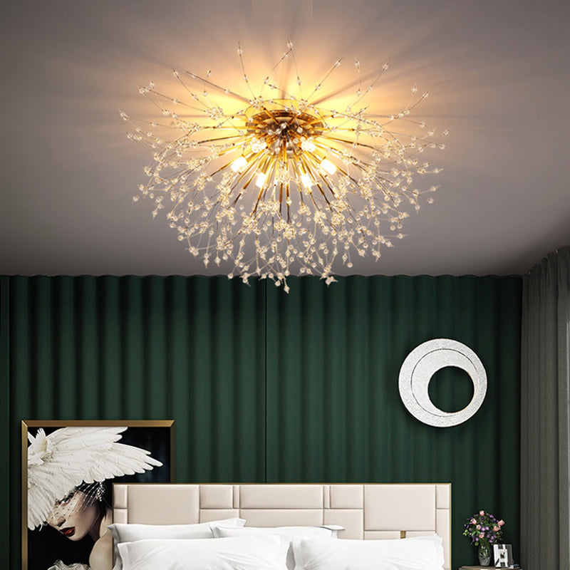 Dandelion Crystal Bedroom Ceiling Lamp