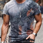 Abstract Painting Print Short-sleeved T-shirt