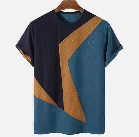 Striped 3D Print Mesh Tee — Geometric