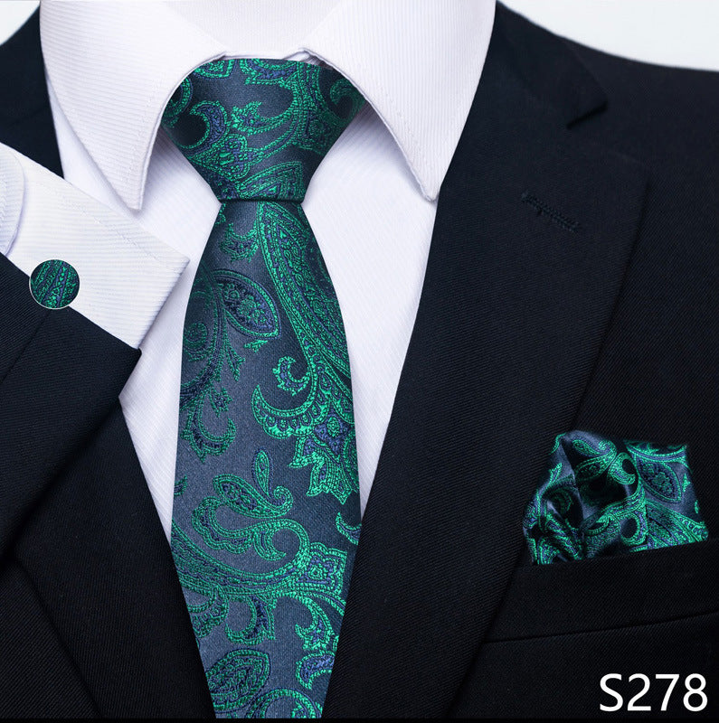 Men's Tie, Scarf & Cuff Buckle Set