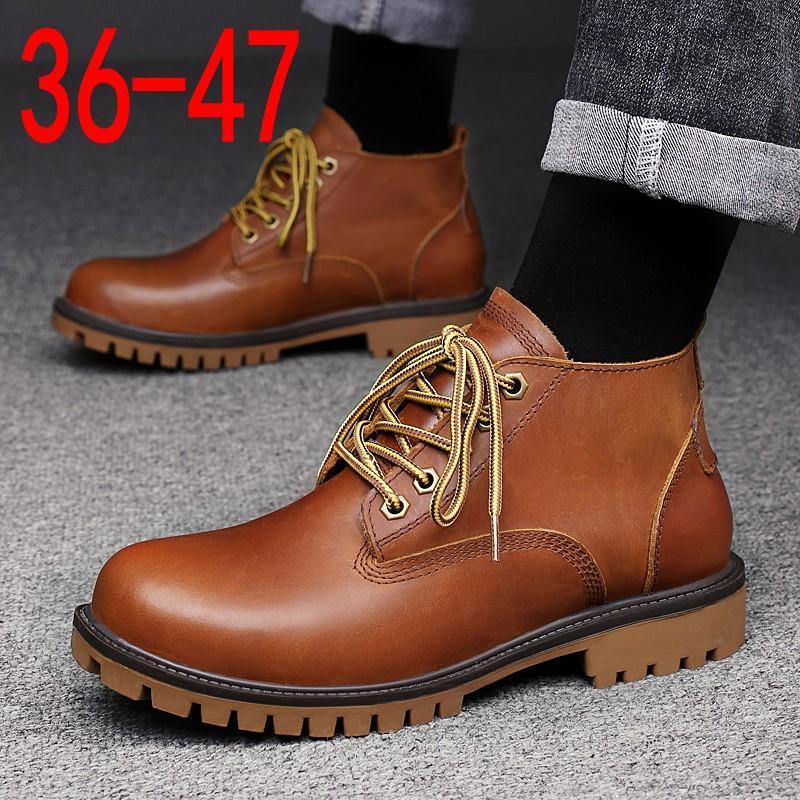 Height-Increasing Cowhide Men's Shoes