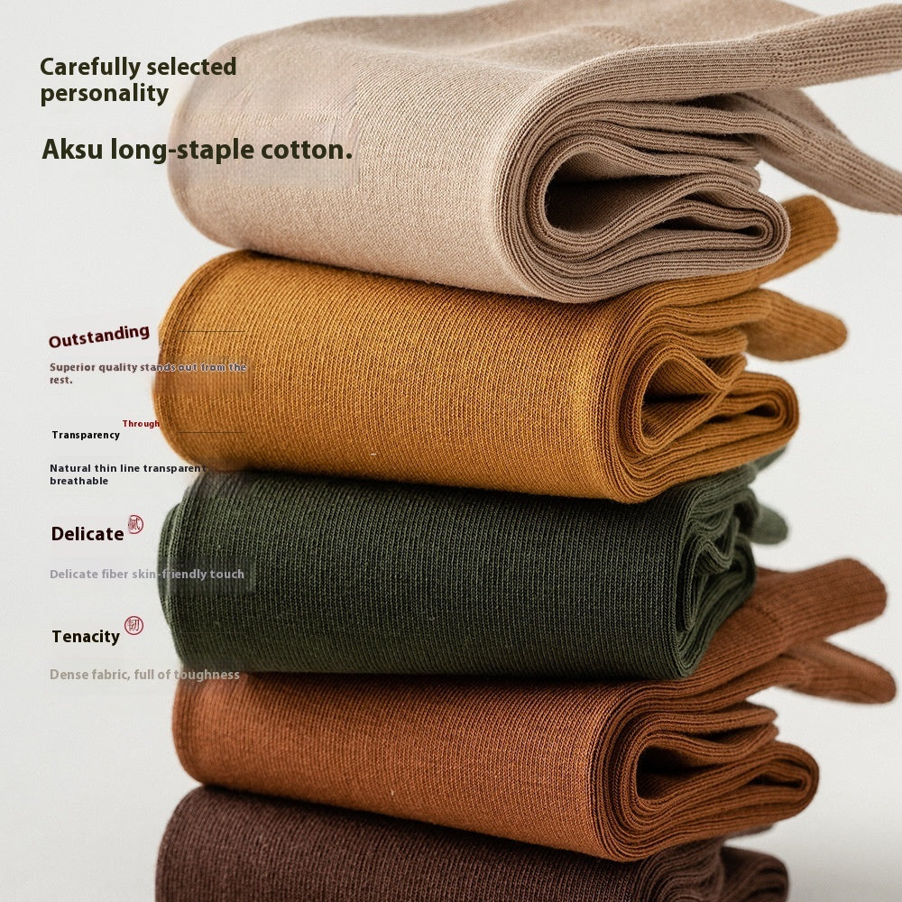 Cotton Mid-Calf Business Socks