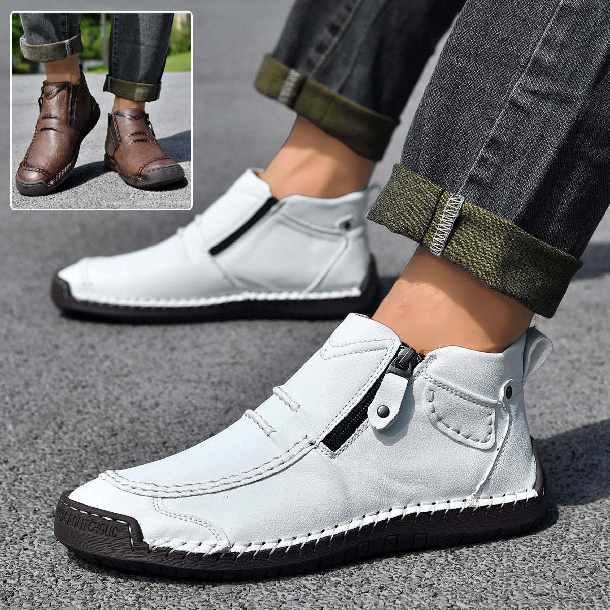 Men's Side-Zip Casual Ankle Boots