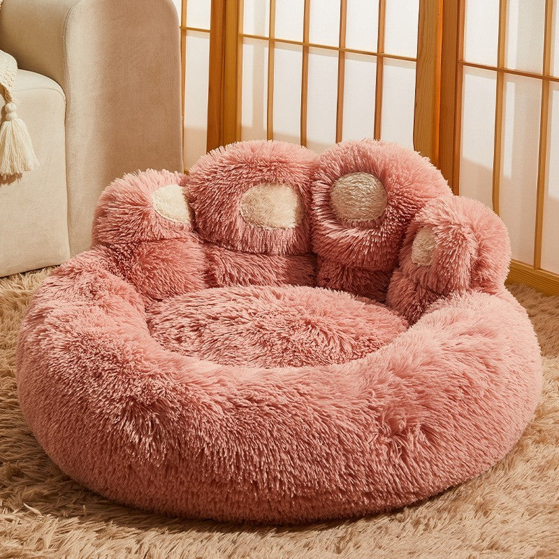 Fleece-Lined Warm Pet Sofa Bed