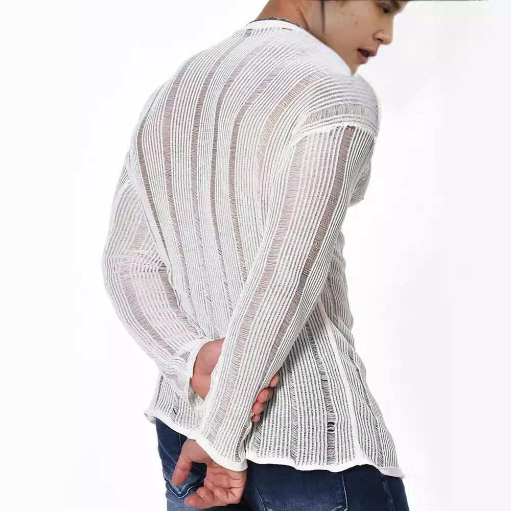 Men's Long-Sleeve Loose Sweater