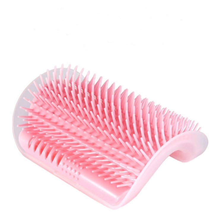 Wall-Mount Cat Self-Grooming Brush with Catnip
