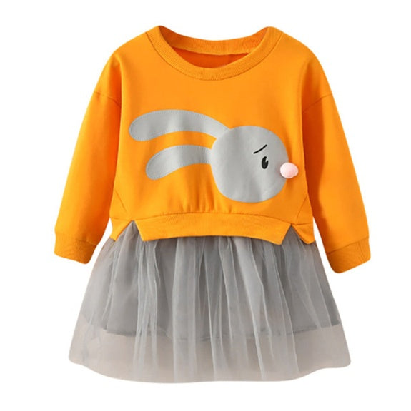 Cartoon Long-Sleeve Baby Princess Dress