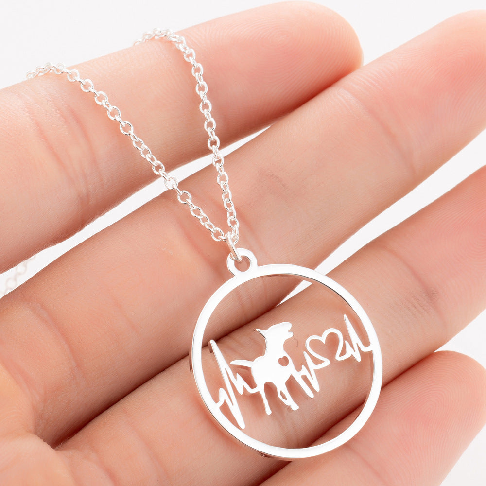 Pet Paw-Print Pendant Necklace