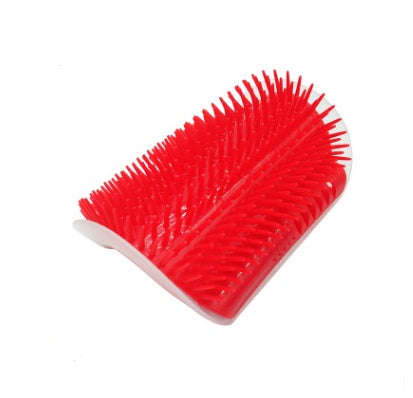 Wall-Mount Cat Self-Grooming Brush with Catnip