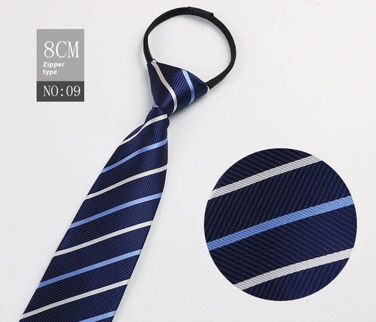 Men's Zip-Tie Striped Necktie