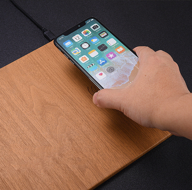 Wood-Grain Wireless Charger Pad