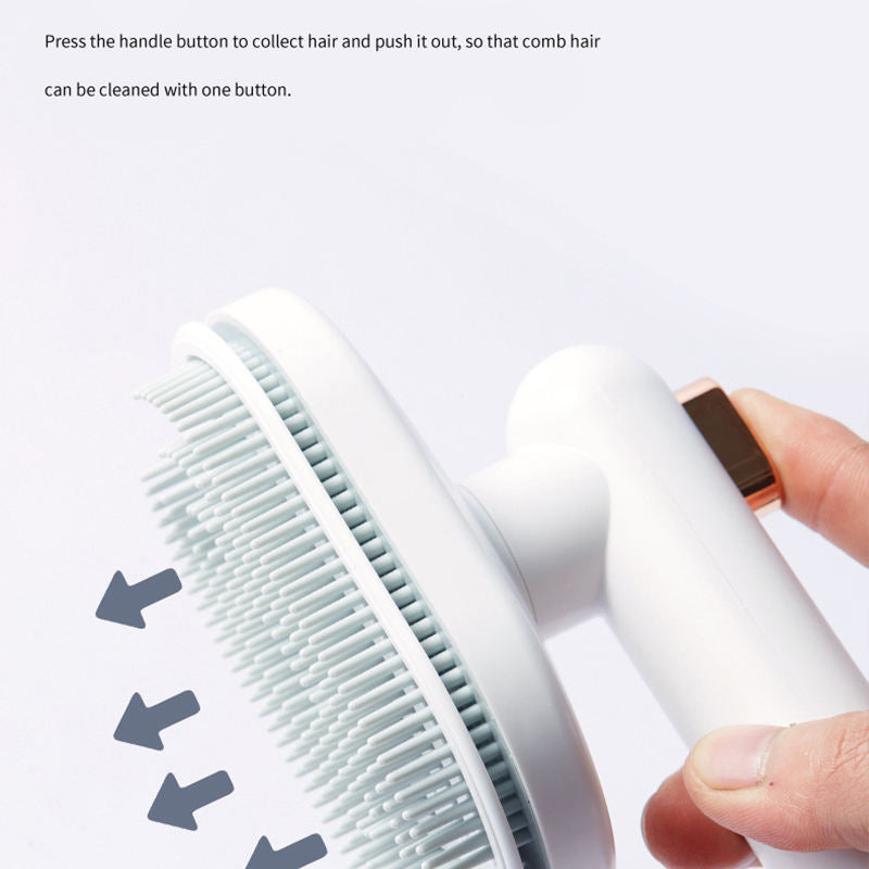 Self-Cleaning Pet Hair Removal Brush