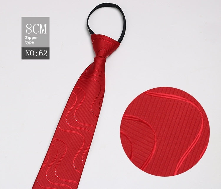 Men's Zip-Tie Striped Necktie