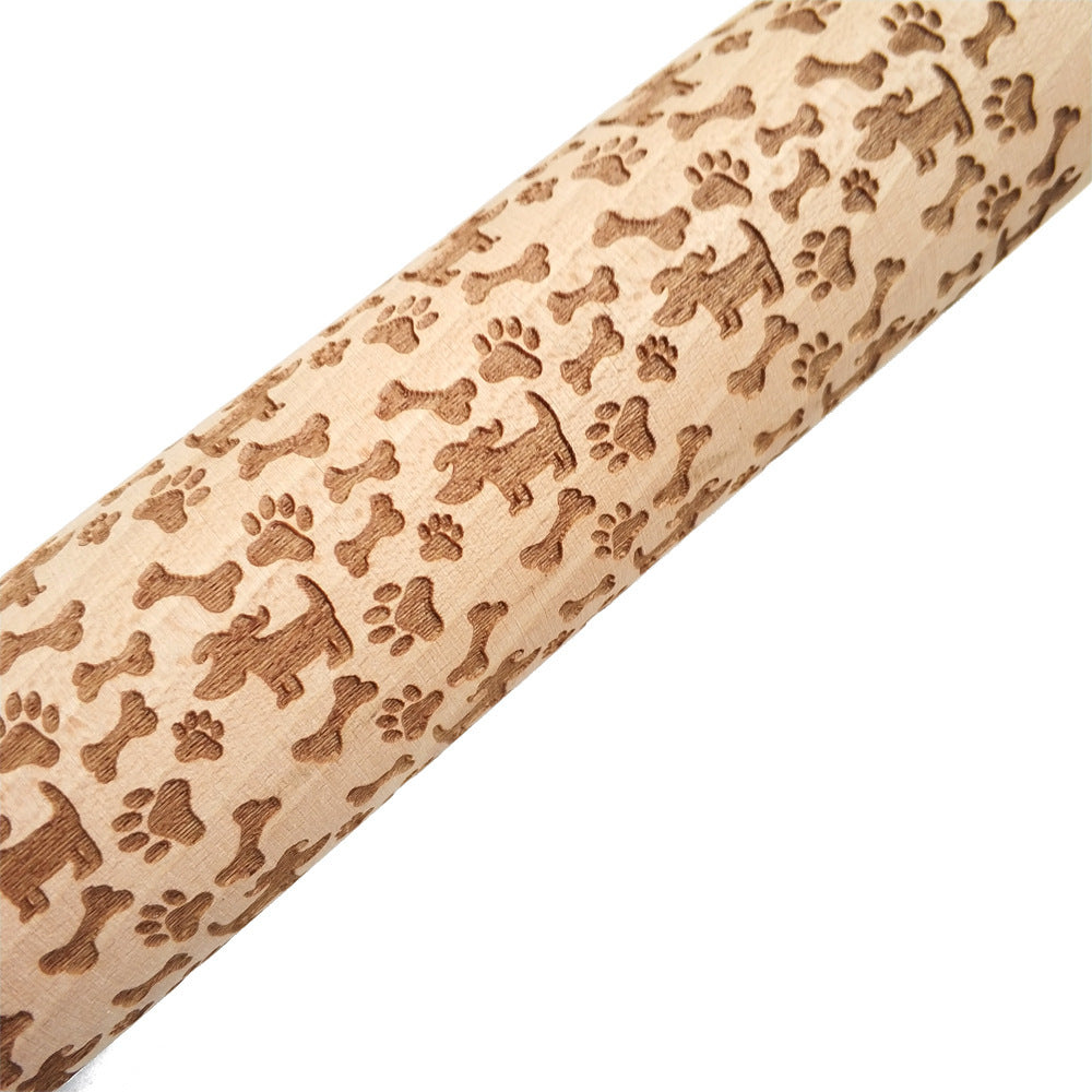 Christmas Embossing Rolling Pin