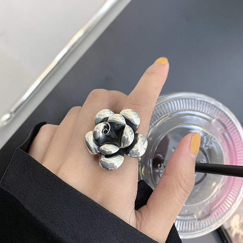 Vintage Peony Statement Ring