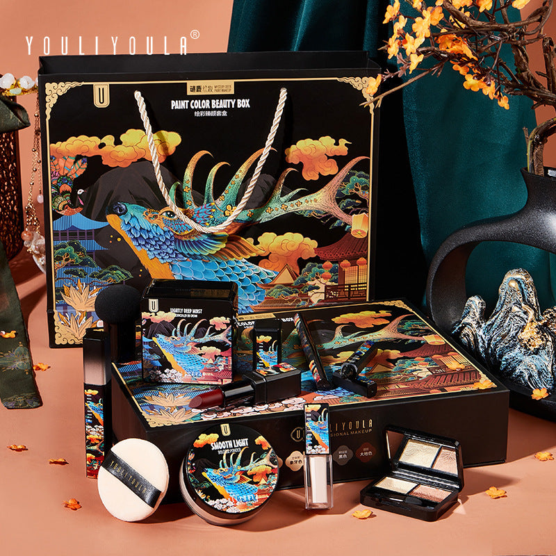 Elk 9-Piece Makeup Set — Powder, Air Cushion, Lipstick