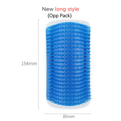 Wall-Mount Cat Self-Grooming Brush with Catnip