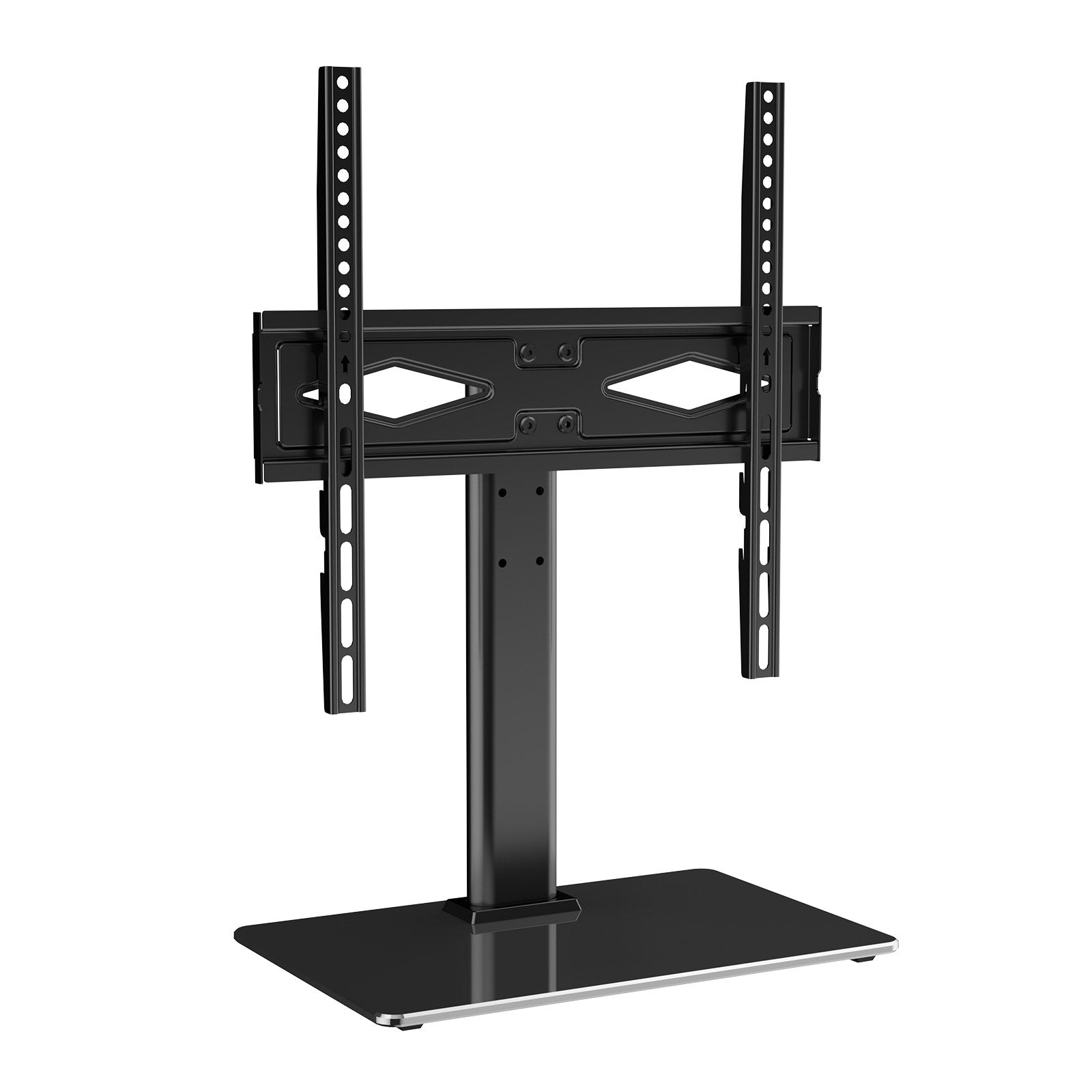 Swivel Floor TV Stand with Glass Base — 32-55in