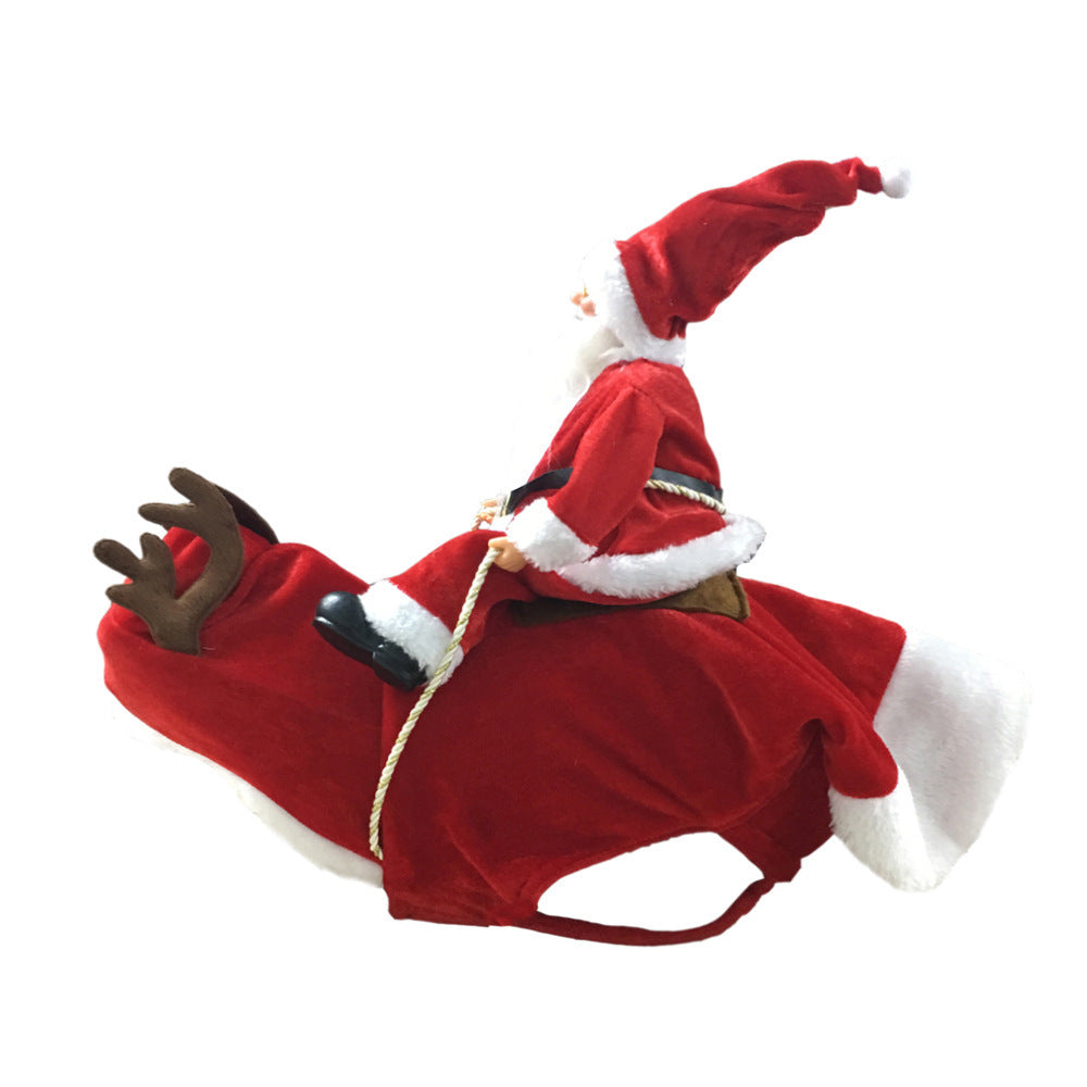 Christmas Reindeer-Rider Pet Costume