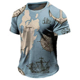 Men's Casual Loose Short Sleeves T-shirt Round Neck