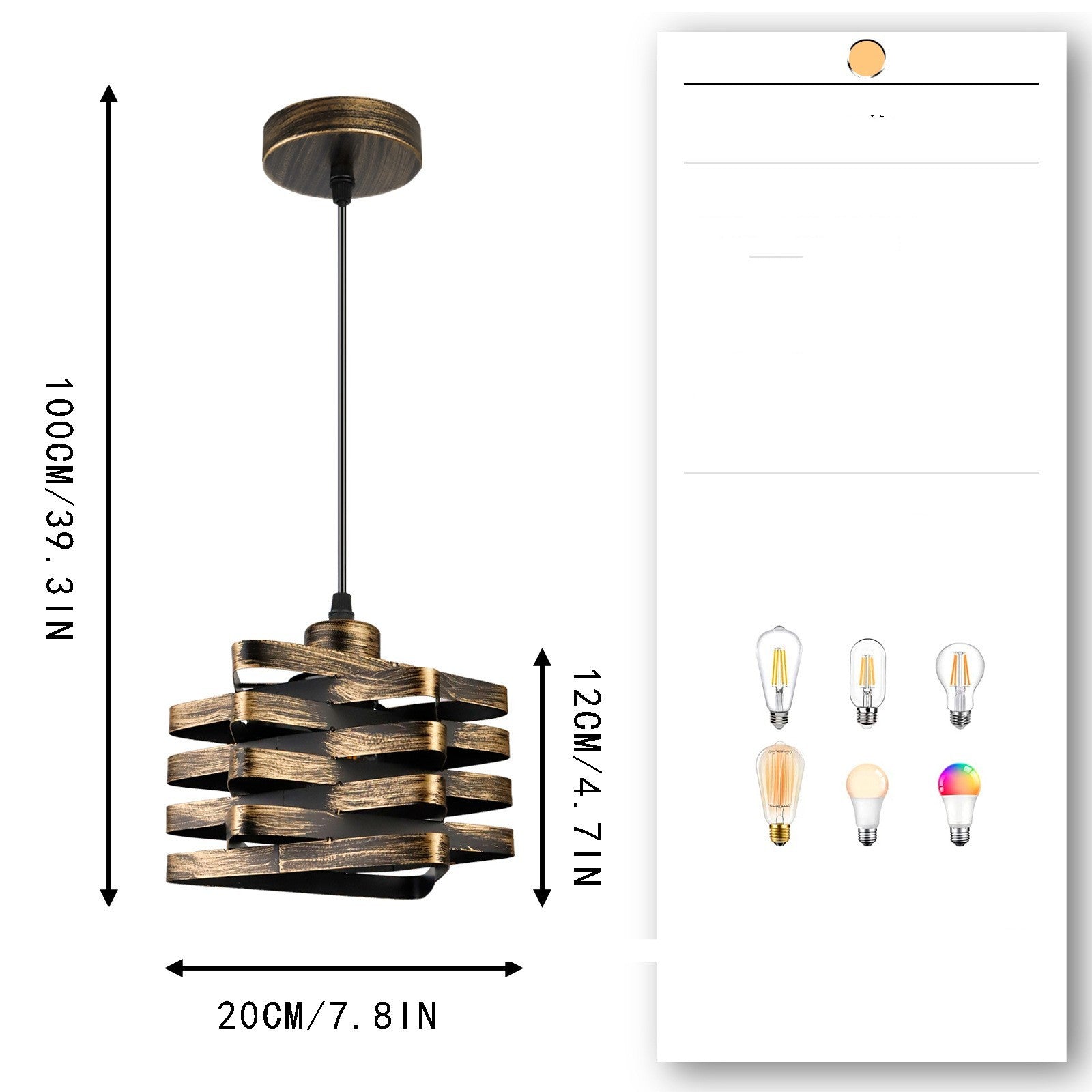 Vintage American Bedside Chandelier