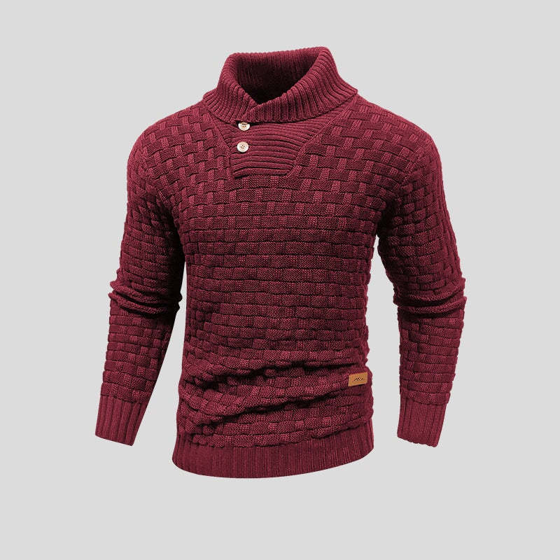 Boys' Plaid Button Sweater