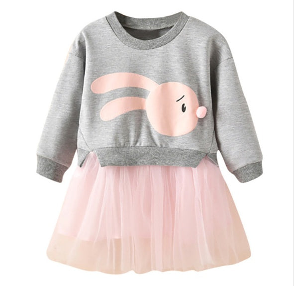 Cartoon Long-Sleeve Baby Princess Dress
